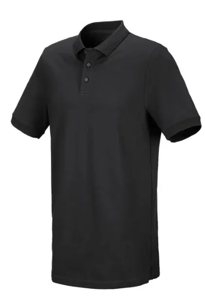 Engelbert Strauss polokošile pánská cotton stretch long fit černá
