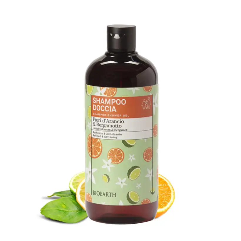 BIOEARTH Sprchový gel & šampon: pomerančový květ a bergamot 500ml