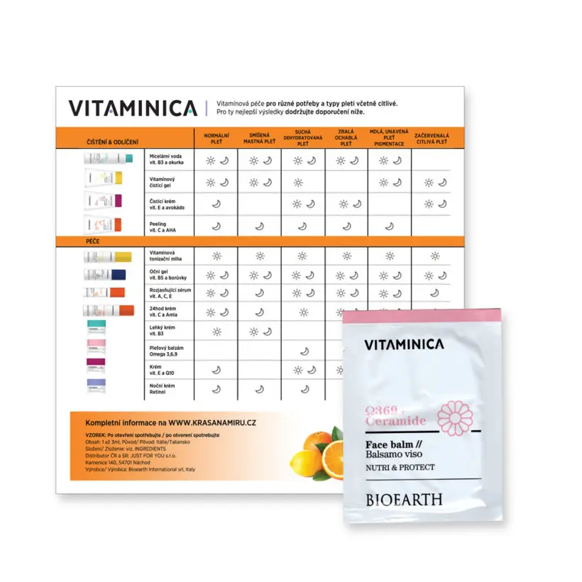 BIOEARTH Vzorek: Pleťový balzám s Omega 3,6,9 a Ceramidy 3ml