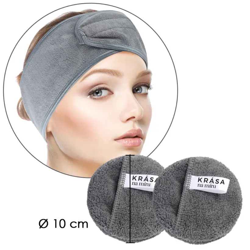 Krása na míru Kosmetická sada: čelenka + 2ks tamponů
