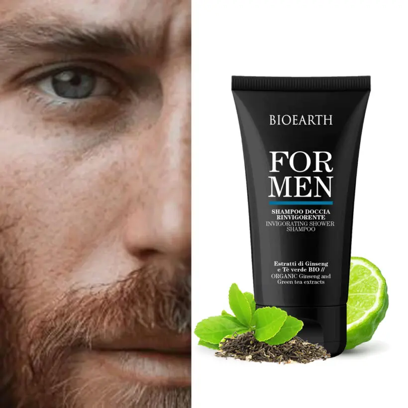 BIOEARTH Povzbuzující sprchový gel a šampon pro muže 200ml