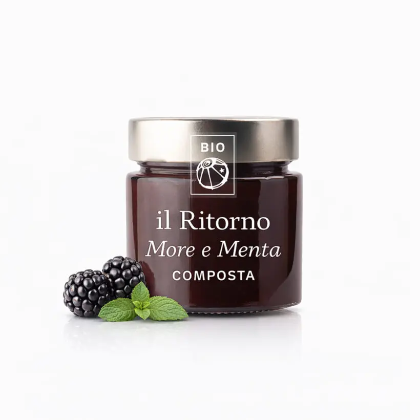 IL RITORNO Horská BIO marmeláda: ostružina a máta 100g