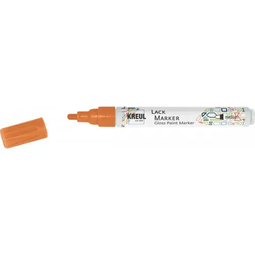 Lesklý lakový popisovač Kreul medium - oranžová