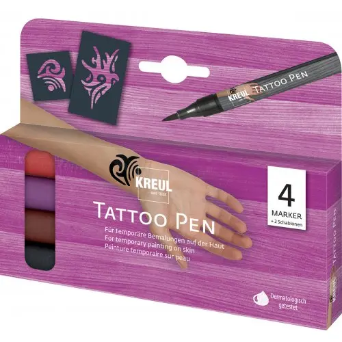 Sada tetovacích fixů TATTOO KREUL - 4 ks