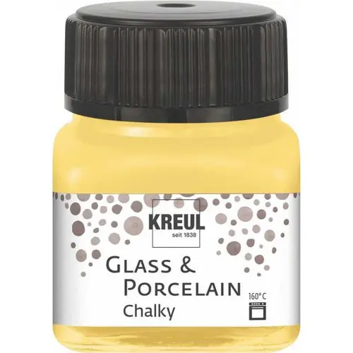 Kreul Barva na sklo a porcelán CHALKY 20 ml ŽLUTÝ SAFRAN