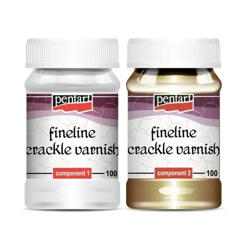 Praskajíci lak s jemnými líniemi 2-fázový - 100 ml + 100 ml