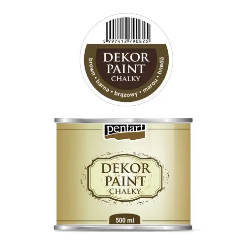 Pentart Křídová a dekorační barva PENTART 500 ml HNĚDÁ