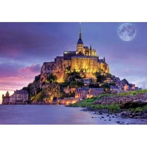 Figured ART Diamantové malování - MONT SAINT MICHEL na rámu 40 x 50 cm