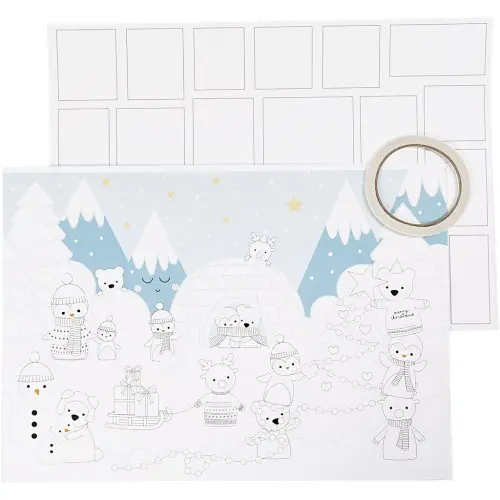 Creative Adventní kalendář - 3 ks 30x42 cm
