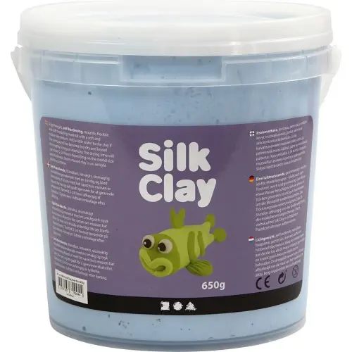 Creative Samotvrdnoucí modelovací lehká hmota Silk Clay NEON MODRÁ 650 g