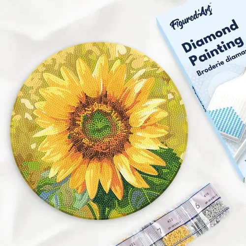 Figured ART Diamantové malování na dřevu - Slunečnice