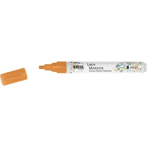 Lesklý lakový popisovač Kreul medium - neónová oranžová