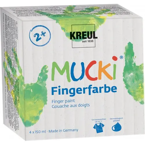 Svítící prstové barvy MUCKI - KREUL / sada 4 x 150 ml