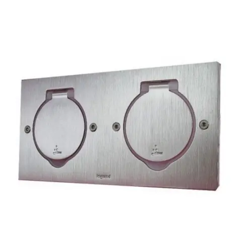 Kryt Legrand 89702 PLATINUM IP44 2x2M nerez čtverec