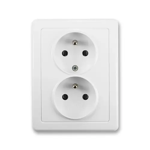 ABB Swing dvojzásuvka jasně bílá 5512G-C02349 B1