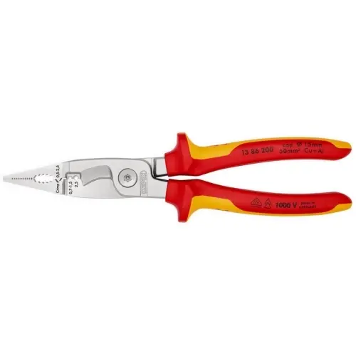 Elektroinstalační kleště chromované 200 mm - 1386200