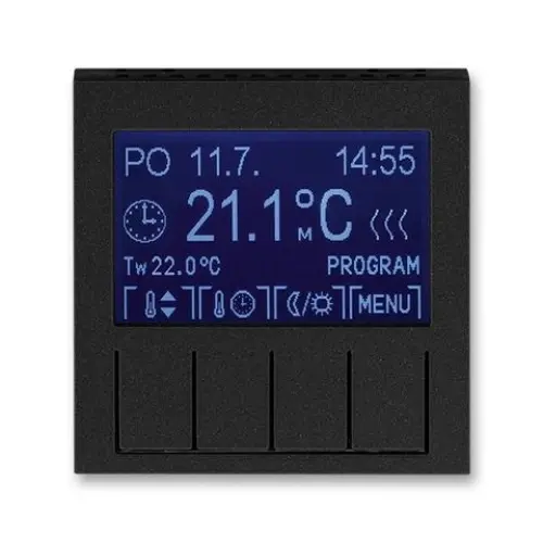 ABB Levit M termostat pokojový onyx/kouřová černá 3292H-A10301 63 programovatelný