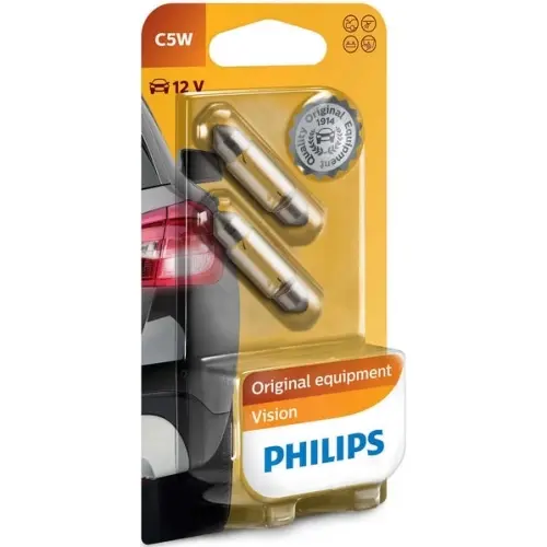 Autožárovky Philips C5W 12844B2 5W 12V SV8,5 (v balení 2ks) s homologací