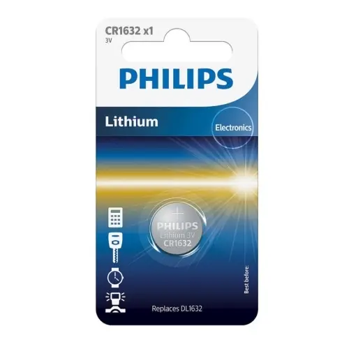 Lithiová knoflíková baterie Philips CR1632, blistr