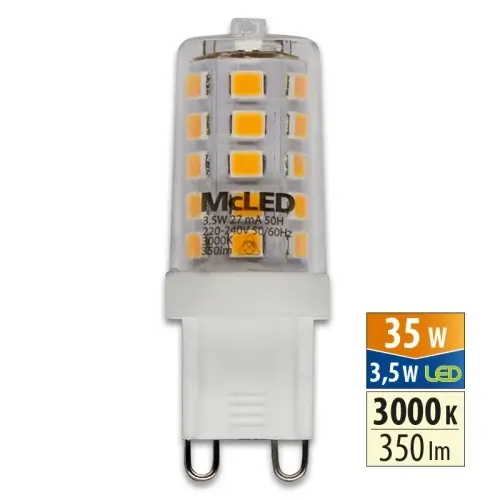 LED žárovka G9 McLED 3,5W (35W) teplá bílá (3000K) ML-326.003.92.0