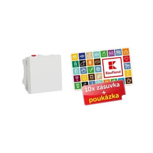 Schneider Electric Nová Unica spínač č.6 bílá balení 10ks + poukázka 100 Kč NU320318X10