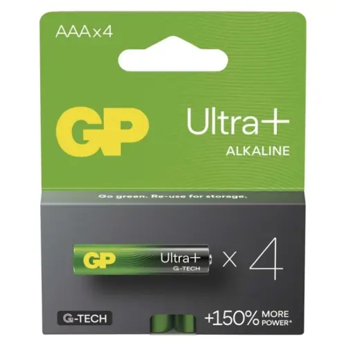 Mikrotužkové baterie AAA GP G-TECH LR03 Ultra Plus alkalické (blistr 4ks)