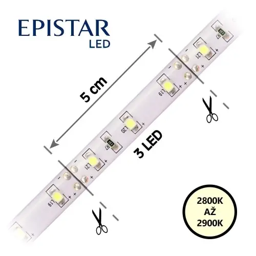 LED pásek 12V FK Technics 4739801-60 teplá bílá 60LED/m 12,5W/m IP65