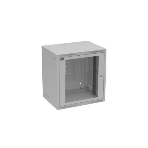 Nástěnný datový rozvaděč 19" výška 12U (450mm) H=450mm Š=600mm šedý Solarix GrandN-12U-645-11-G
