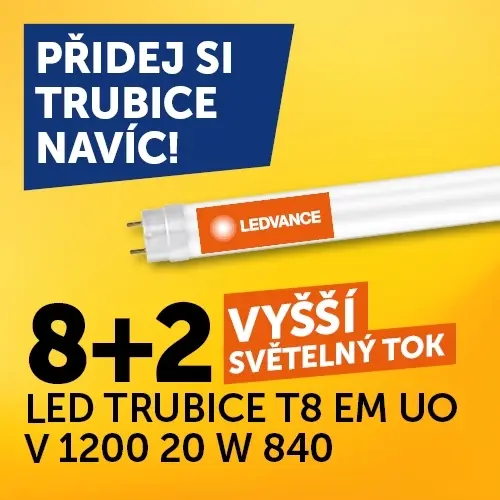 LED trubice zářivka LEDVANCE LED TUBE Ultra Output Value T8 EM 120cm 20W (36W) 4000K výhodné balení 8+2