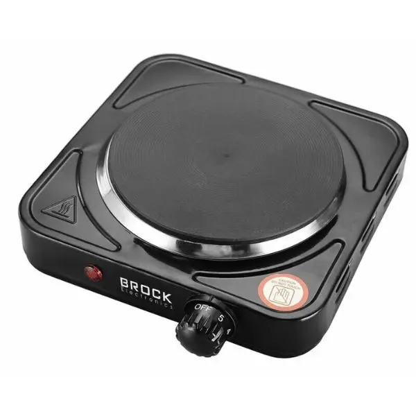 Elektrický vařič Brock, 1 plotýnka 18,5cm 1500W, černý, litinový