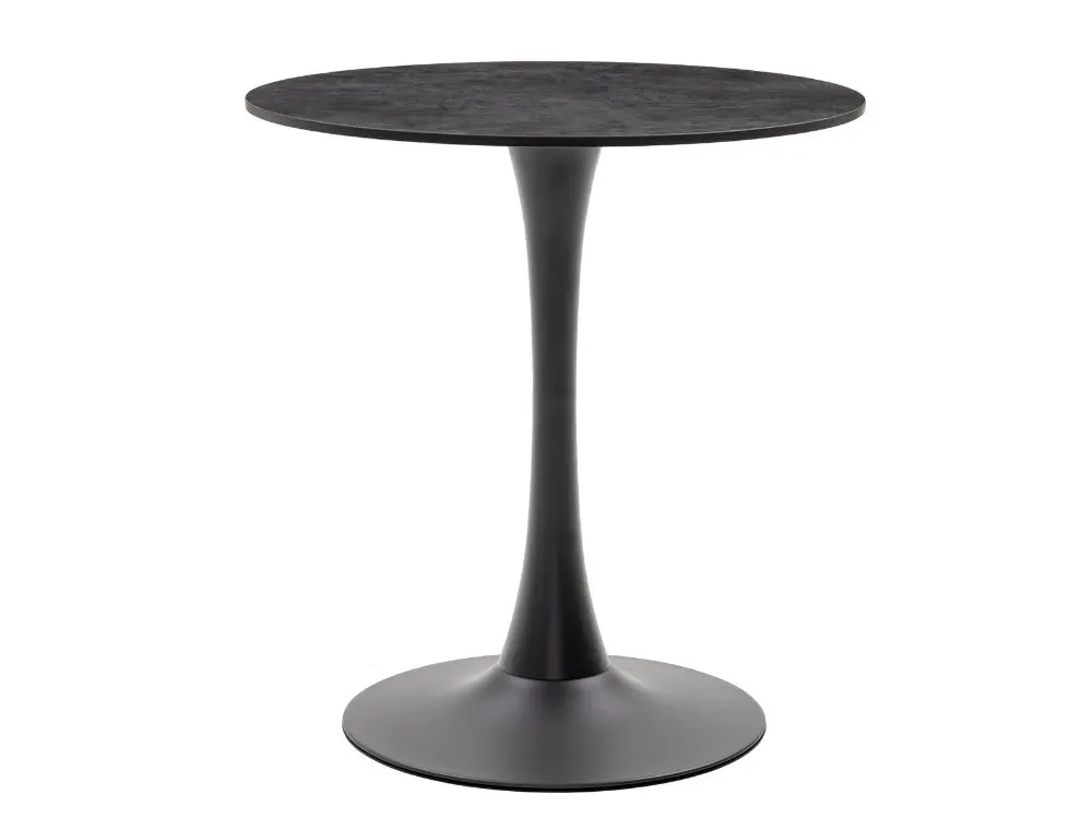 Kulatý zahradní stůl Jamy pro 2 osoby, průměr 70 cm, tmavě šedý