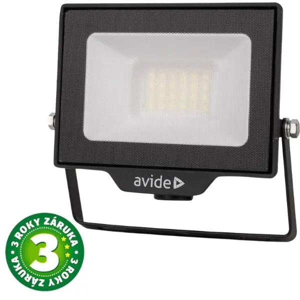 Prémiový ultratenký LED reflektor černý 20W 2000lm, studená, s přípravou na čidlo, 3 roky