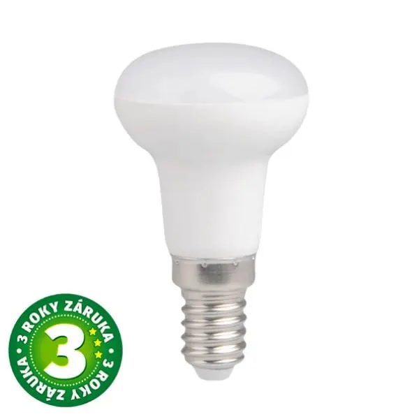 Prémiová LED žárovka E14 7W 630lm, R50 reflektorová, teplá, ekvivalent 50W, 3 roky záruka