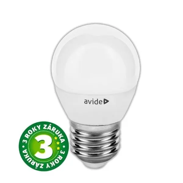 Akce 3+1: Prémiová LED žárovka E27 6,5W 806lm G45 teplá, ekv. 60W, 3 roky