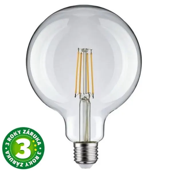 Velká retro LED žárovka E27 12W 1560lm denní, G125, průměr 125mm, ekv. 102W, 3 roky záruka