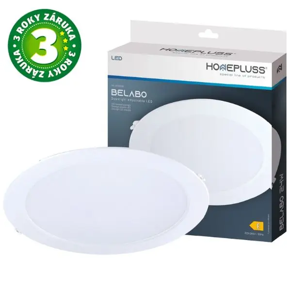 Vestavný LED panel 24W 2112lm, denní, kruhový, 29,6cm, 3 roky záruka