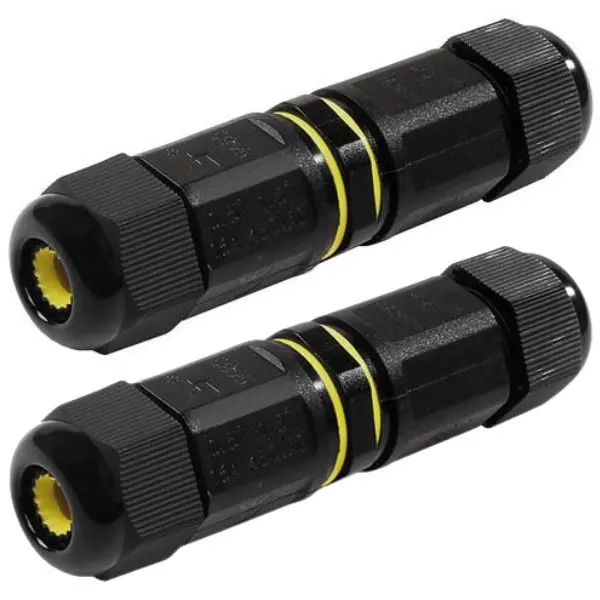 2 x Vodotěsná kabelová spojka dvou 3-žilových vodičů 0,5-1,5mm, IP68, celkem 5-10mm