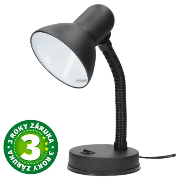 Stolní lampa na 1 žárovku E27 max 40W, černá, Bell, 3 roky záruka