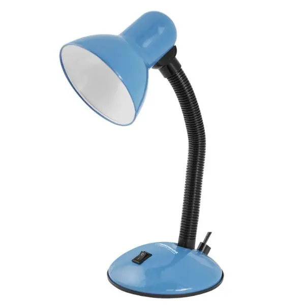 Stolní lampa na 1 žárovku E27 max 12W, světle modrá