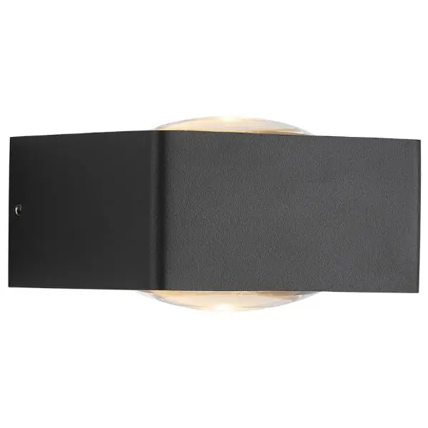 Prémiové LED venkovní nástěnné svítidlo Nazir, černé, teplé světlo 6W