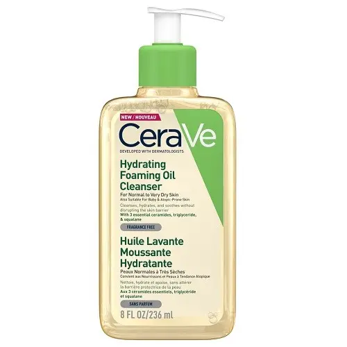 CeraVe - Čisticí olej se skvalanem, pro normální až velmi suchou pokožku, 236ml (poškozený aplikátor)