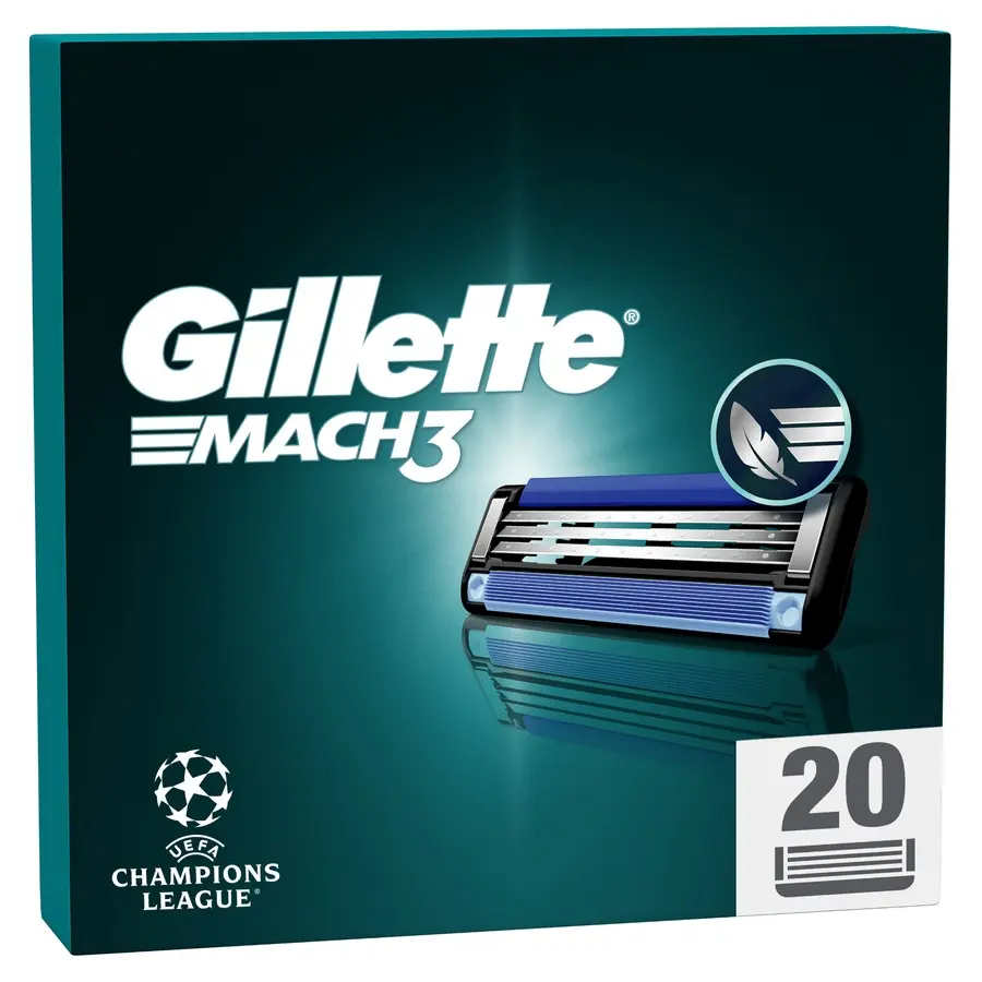 Gillette Mach3 UEFA Champions League Special Edition náhradní holicí hlavice pro muže 20 ks