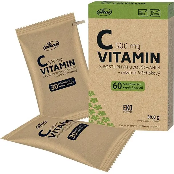 Vitar EKO Vitamin C 500 mg s postupným uvolňováním 60 kapslí