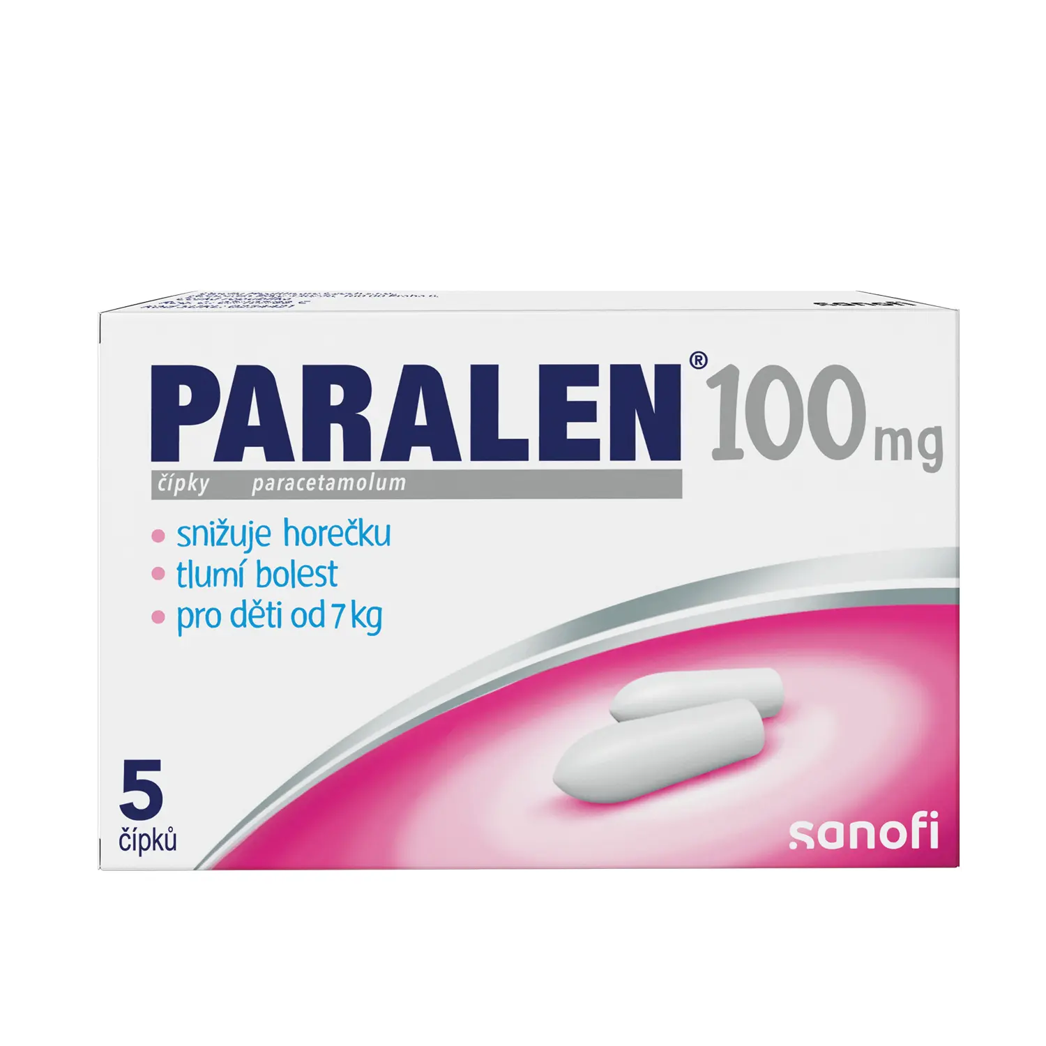 Paralen 100mg 5 čípků
