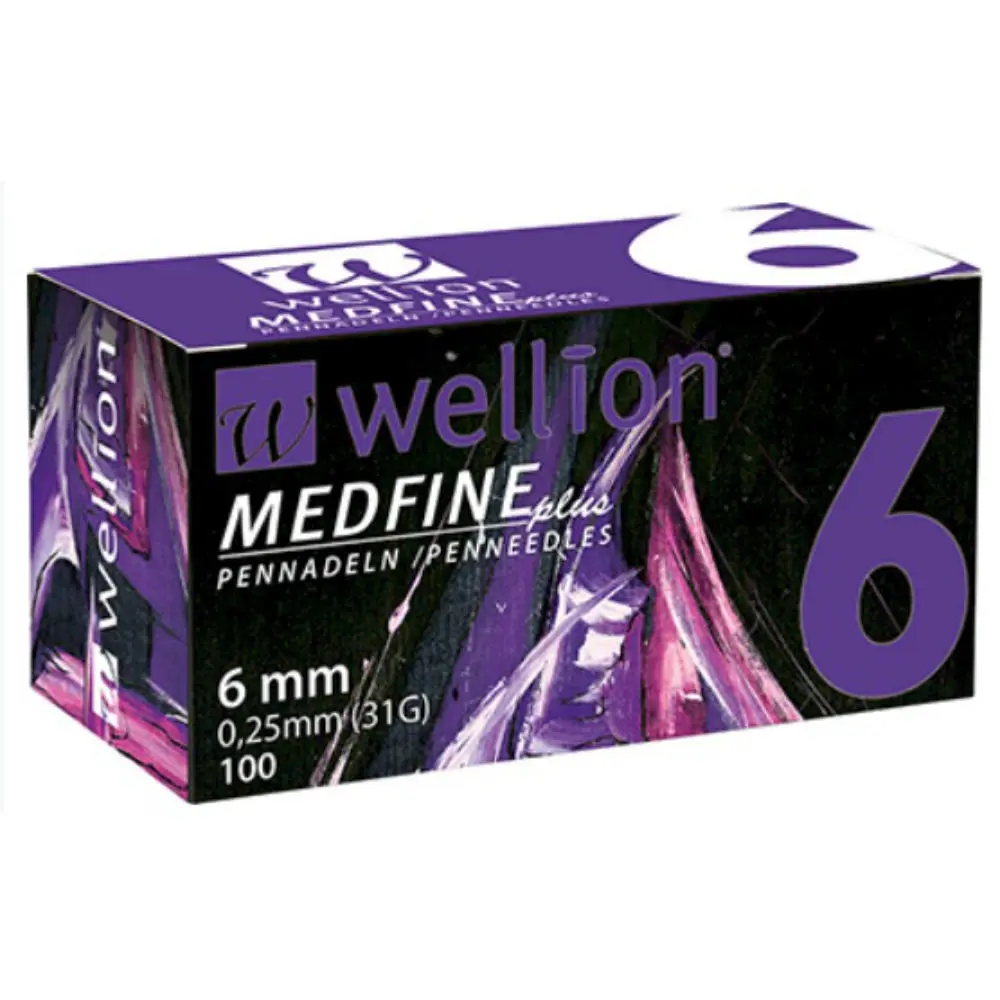 Wellion MEDFINE jehly inz.pera 0.25x6mm 31G 100ks