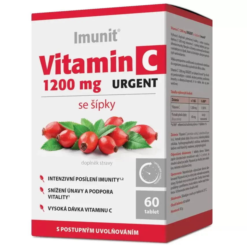 Vitamin C 1200 mg URGENT se šípky Imunit 60 tbl.