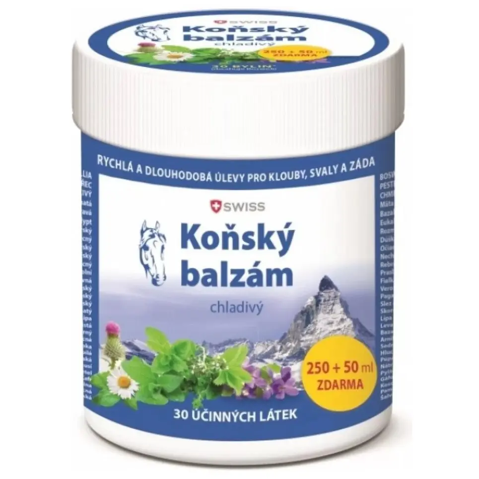 Koňský balzám SWISS chladivý 250 + 50 ml