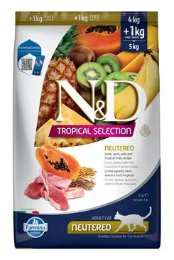 N&d Tropical Selection Cat Lamb Neutered 4 1kg