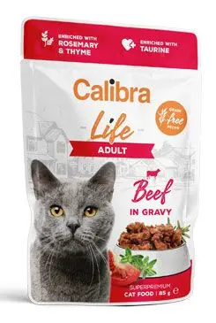 Calibra Cat Life kapsa Adult Beef In Gravy 85g