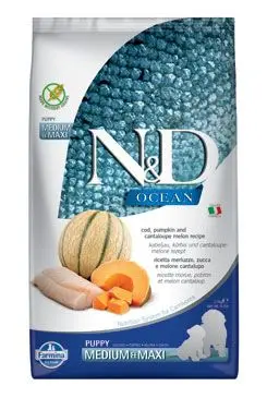N&D Ocean Dog Puppy M/L Codfish & Pumpkin& Melon 2,5kg